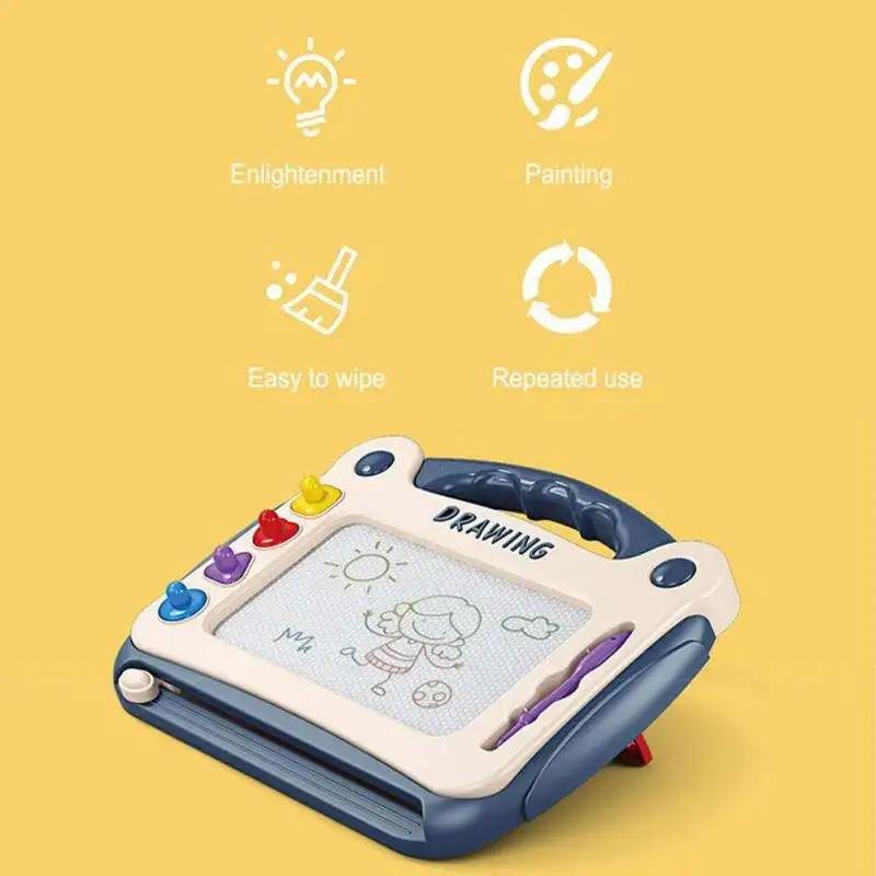 Magnetisches Zeichenbrett für Kinder, Baby-Farb-Graffiti-Brett, Zeichenspielzeug, interaktives frühpädagogisches Lernspielzeug für die Familie