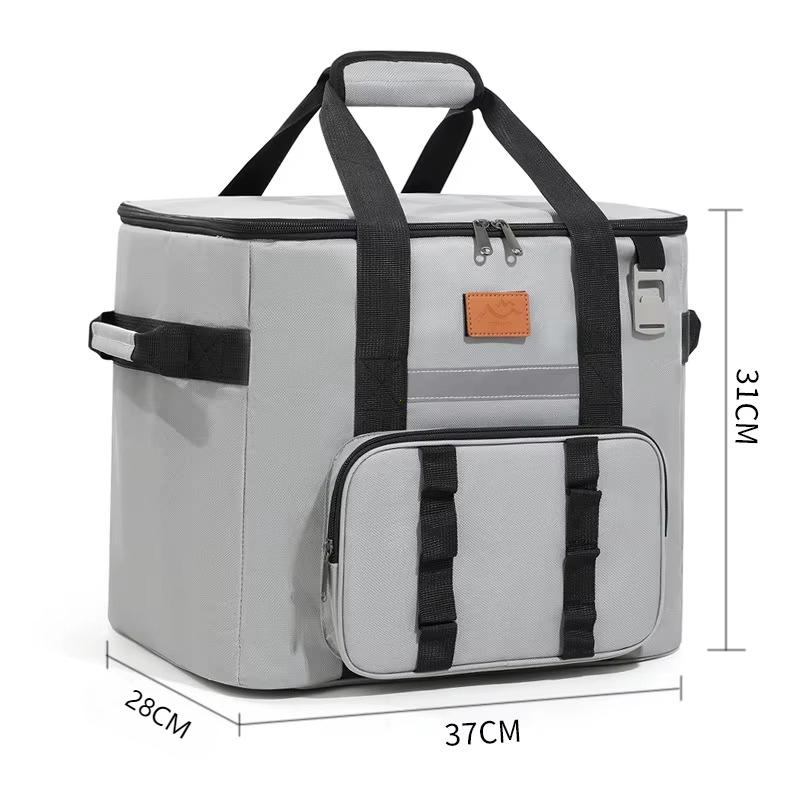 32L Thermal Food Carrier Bag for Women Large Insulated Cooler Tote with Zipper Portable Leakproof Picnic Bag for Camping Beach
