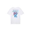 Nike Men's White Casual Letter Print Crew Neck T-Shirt
