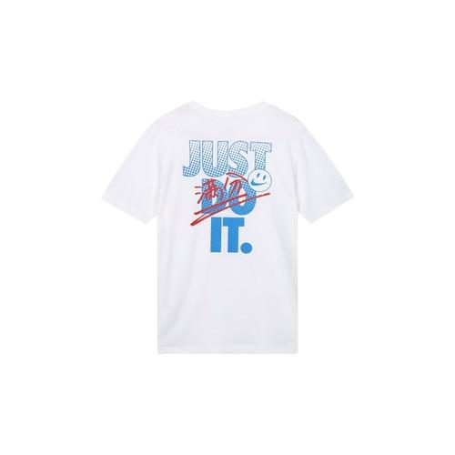Nike Men's White Casual Letter Print Crew Neck T-Shirt
