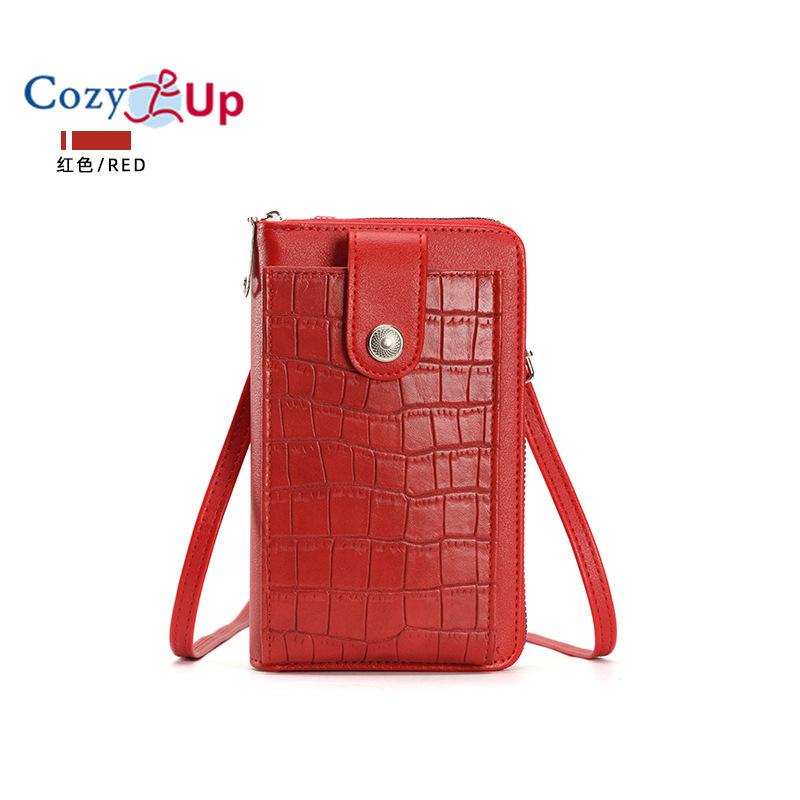 Cozy Up Damen Schultertasche Vertikal Modisch und Minimalistisch Handytasche Multifunktionale Geldbörse