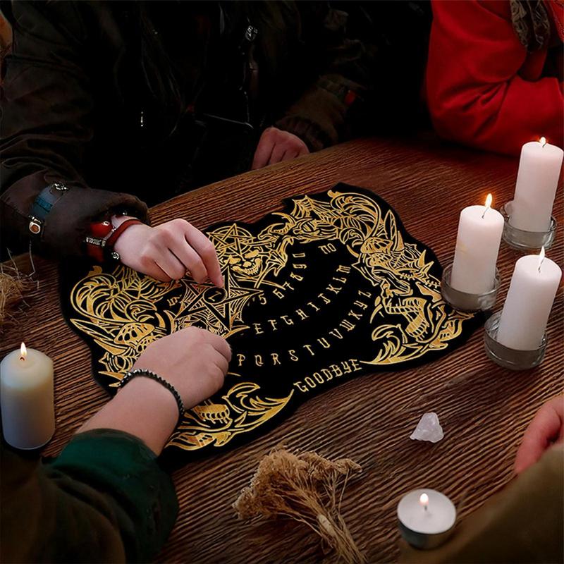 Board For Divination Skull Wood Talking Spirit Board Game Set Metaphysical Skull Message Telling Tool Dowsing Mystical Games