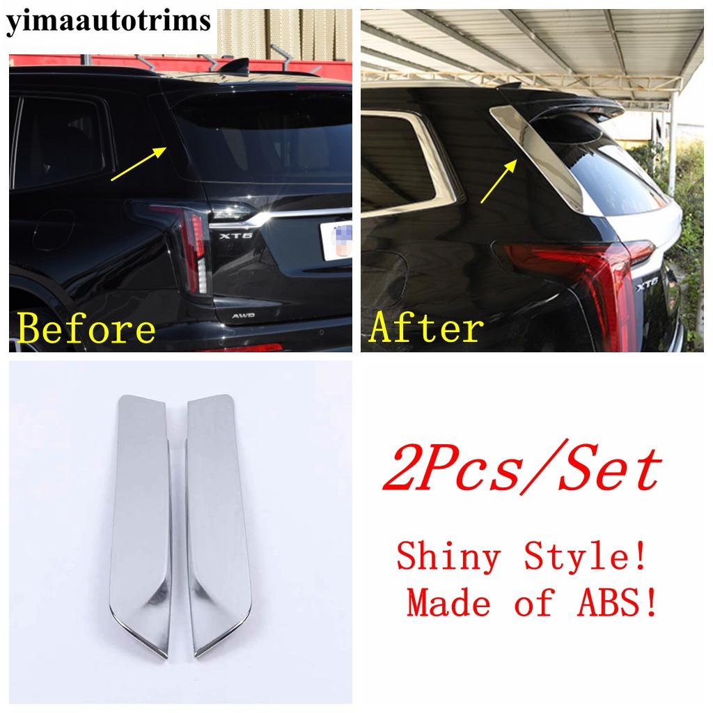 Rear Window Panel Sequ / Rearview Mirror Rubbing Strip Cover Trim ABS Carbon Fiber Accessories For Cadillac XT6  -