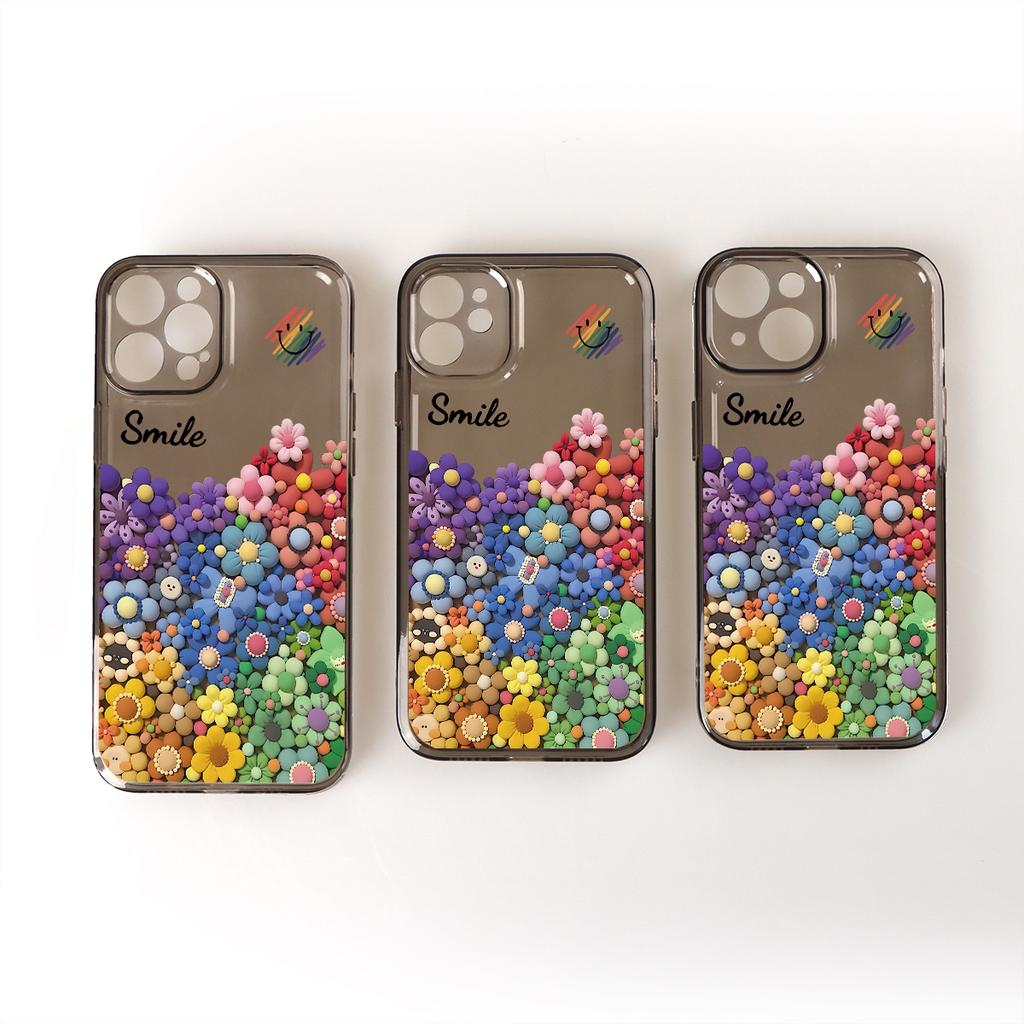 Custodia per iPhone 15 14 13 12 11 XSM XR X 7 8 Plus Fiore Cielo Ins Custodia per Telefono Protezione Completa Custodia Trasparente Copertura Morbida