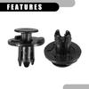 Partuto Push Type Retainer Clips No.0155305323 - Fastener Rivet Kit for Car Inner Bumper Door Fender - Fits Nissan Frontier 2005-2019 Plastic Bla