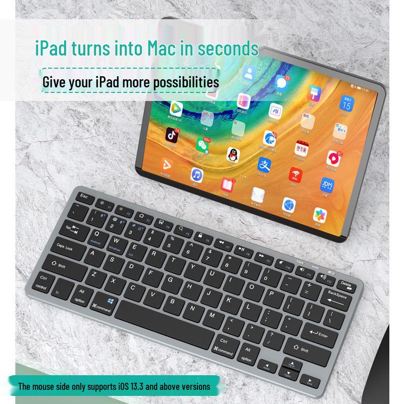 Rechargeable Silent Bluetooth Tablet Keyboard & Mouse Set