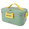 Electric Lunch Box 1.8L 360 Degree Circulation Heating SUS304 Liner Dishwasher Safe Portable Heated Lunch Box for Office Travel EU Plug 110‑220V Green