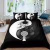 Yin Yang Dekbedovertrek Set Boho Trippy Psychedelische Kunst Dekbedovertrek Roddel Beddengoed Sets Traditioneel Ying Yang Thema Spreien