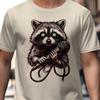 Singing Raccoon T-Shirt | Funny Karaoke, Vintage Woodcut
