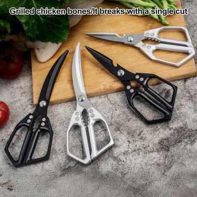 Tesouras de Cozinha de Aço Inoxidável Tesouras Afiadas para Carne Tesouras para Aves Pesadas Ergonômicas