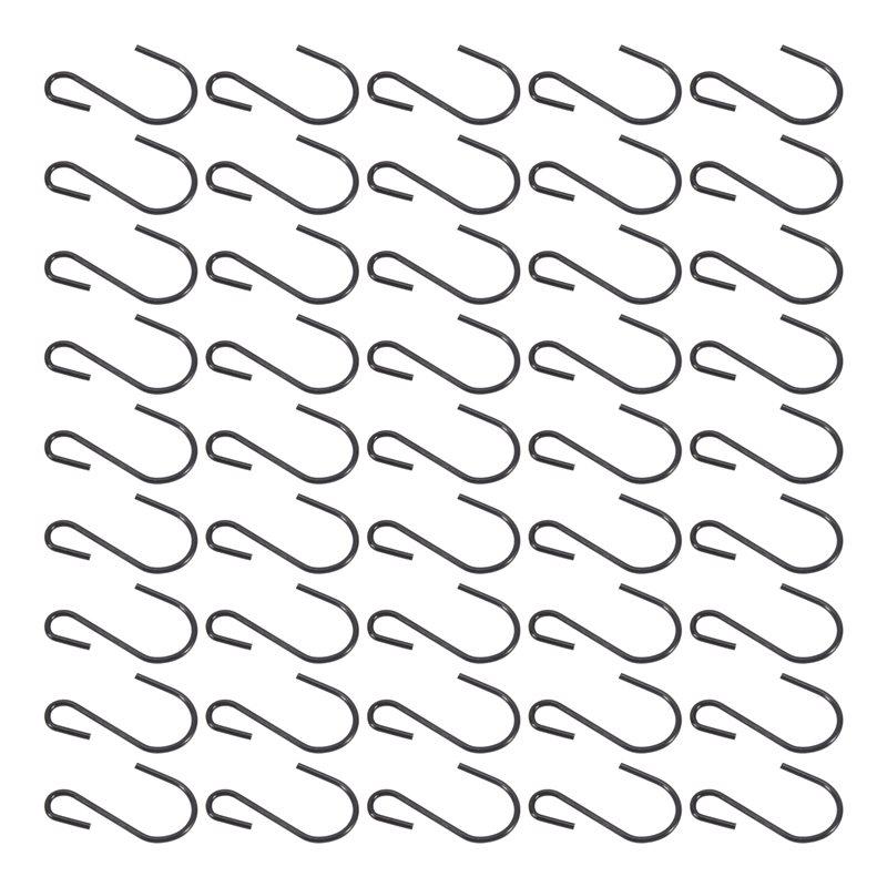 Practical-120Pcs 1-Inch For MINI S-Shaped Hook Metal For MINI Decorative Hook For Crafts (Black)