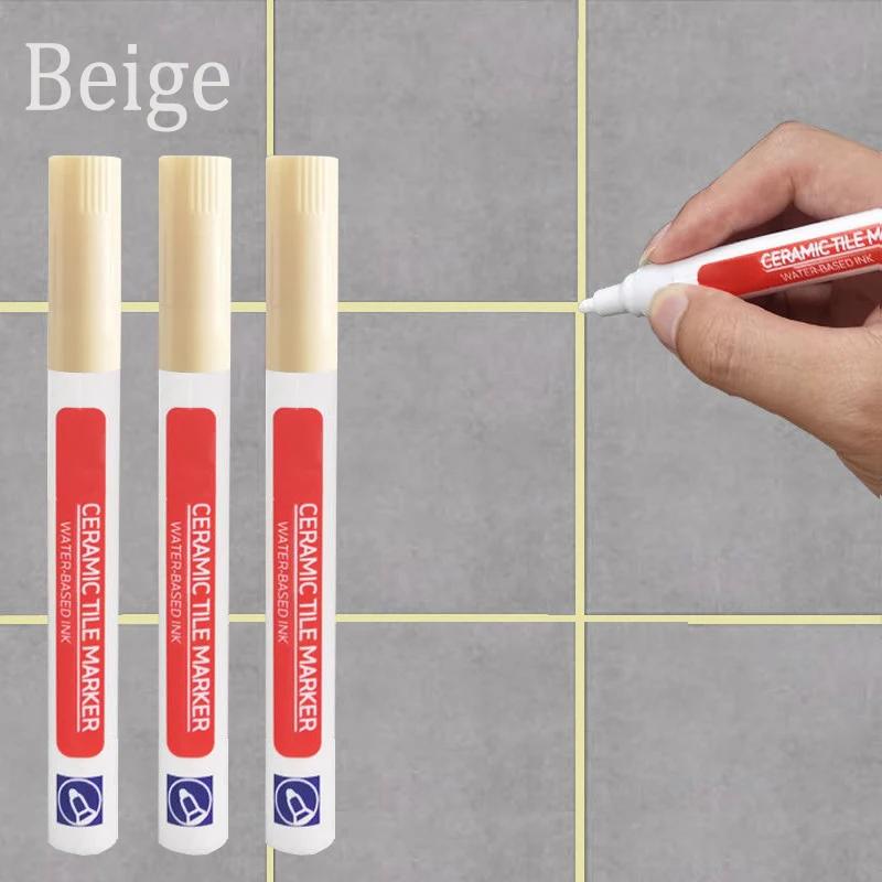 3PCS Ceramic Tile Bathroom Wall Floor Tile Gap Color Econtamination Seam Repair Pens Decontamination Seam Repair Tools YB005