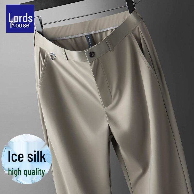 ROTS Men s Ice Silk Relaxed Fit Straight-Leg Quick-Dry Casual Pants M