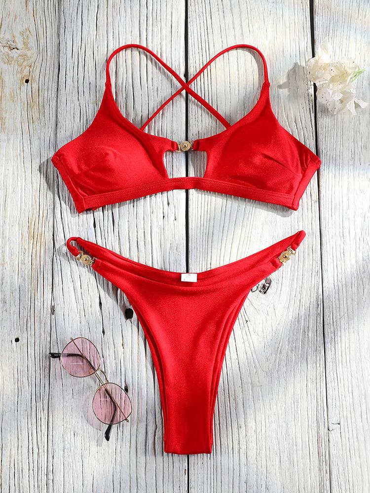 Miyouj Printed Bikini Sets 2025 Swimsuits Bandage Bathsuit Women's Swimwear Hollow Out Bathwear Sexy Two Piece Suit New Bikinis