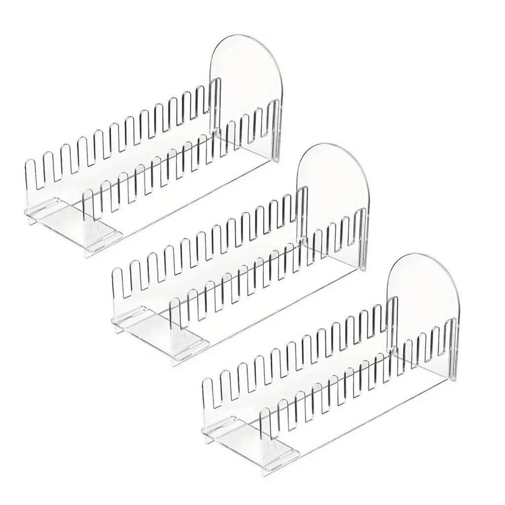 1/2/3 Pcs 12 Tier Greeting Card Display Stand Acrylic Postcard Booth Art Display Rack Bookmark Storage Holder for Retail Counter Desk Tabletop