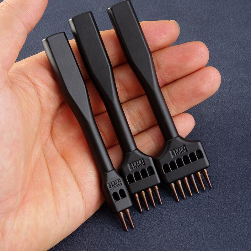 Leather Punching Row Tool 10121 Round Hole Punch for Manual DIY Leathercraft 1.0mm Stitching Hole Cutting for Handmade Goods