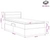 LED Storage Bed with Mattress Blue 100 X 200 Cm Fabric