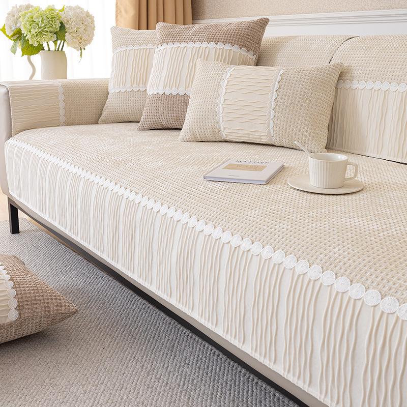 

Чехол для дивана из шенилла, противоскользящий, универсальный, для дивана, полотенце для гостиной, пылезащитный, коврик для дивана, протектор мебели, домашний декор 70x70cm 1pcs