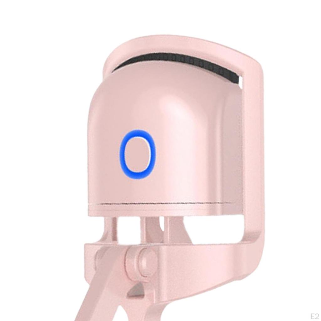 Portable Heated Eyelash Curler Type C Rechargeable Fast Heating Tool Mini White