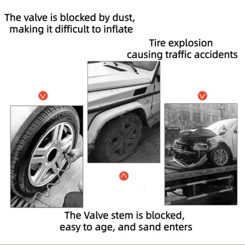Universal Airtight Seal Stem Caps with Pattern Car Wheel Tire Valves Stem Caps Tire Accessory Car Tyre Air Pressure Caps