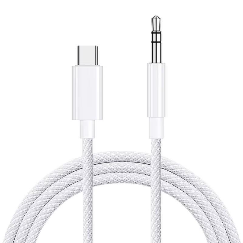 

USB C to 3.5mm AUX Audio Cable for iPhone 17 16 15 Samsung Galaxy Xiaomi Type C Jack AUX Cord Adapter for Car Speaker Headphones 1Pcs