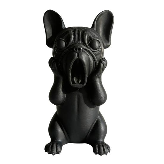 3D Printed French Bulldog Dog Decorative Figurine Screaming Sculpture