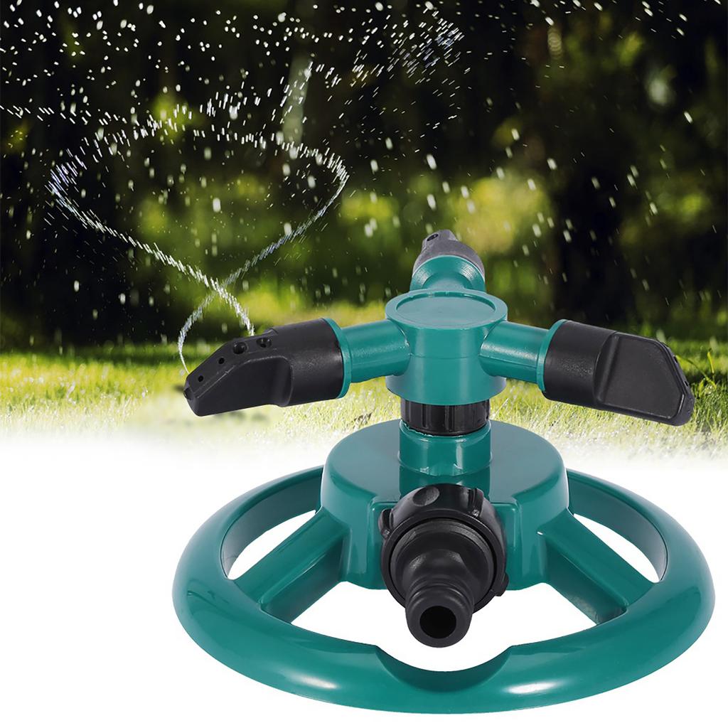 360 Degrees Fully 3 Nozzle Circle Rotating Watering Sprinkler Irrigation System for Garden