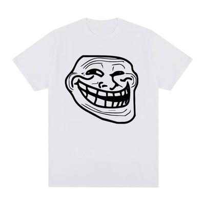 Troll Face Memes Angry Man Issues Funny Meme T-Shirt Women Vintage Fashion Harajuku Cotton T-Shirt Vintage Streetwear