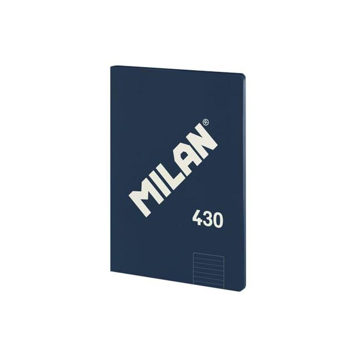 A4 geklebtes Heft - MILAN - 48 Blatt - Liniert - 95 g/m² - Mikroperforiert - Marineblau - Softcover