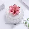 Gilded Flower Decorative Storage Tank Tea Canister Rose Flowers Ceramic Storage Jar and Lids Candy Pots Porcelain Candy Pots