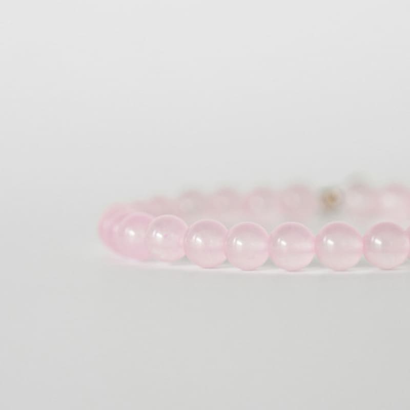 Modernes Silber 925 rosa Amethyst Edelstein Armband 6mm