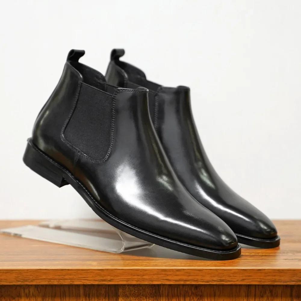 New Classic Retro Style Men Boots Autumn Winter Men Boots Elegantes Fashion Design Men Shoes Comfortable Soft Warm Chelsea Boots