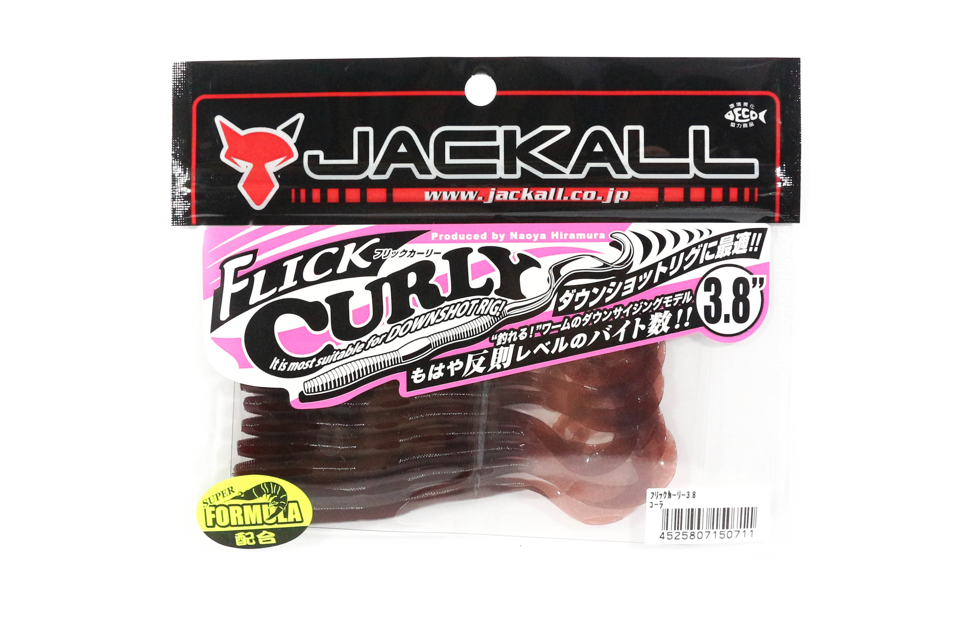 

Jackall Soft Lure Flick Curly 3.8 Inches Cola (0711)