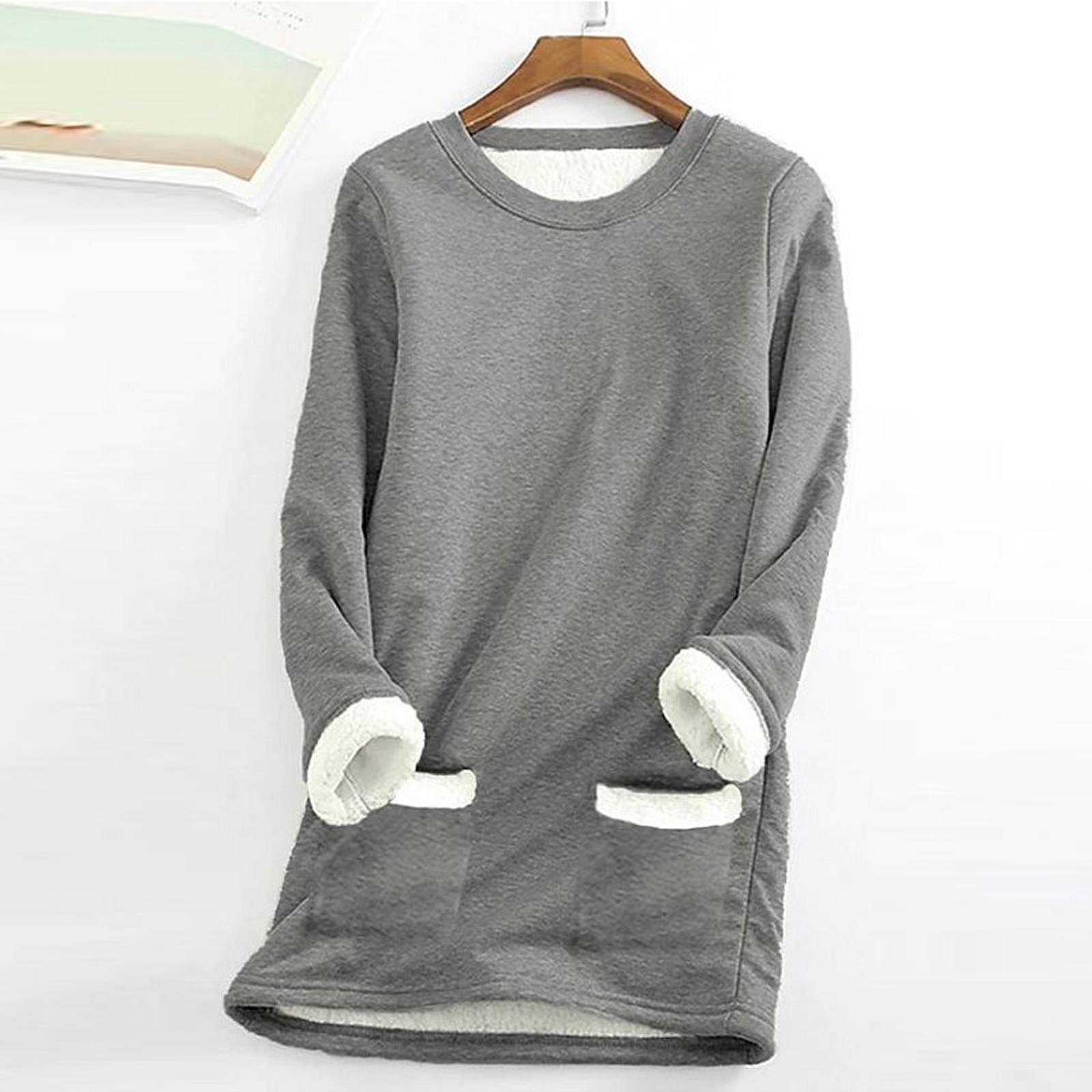 

Женская рождественская толстая флисовая толстовка с принтом, теплое нижнее белье, топ XL