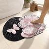 Absorbent Surface 3D Floral Butterfly Carpet Shower Mat  For Living Room Tea Table Bedside