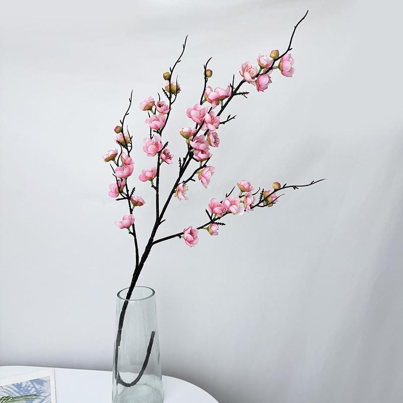 Plum Silk Blossom Flower Home Decor For Party Settings Realistic Flowers Fake