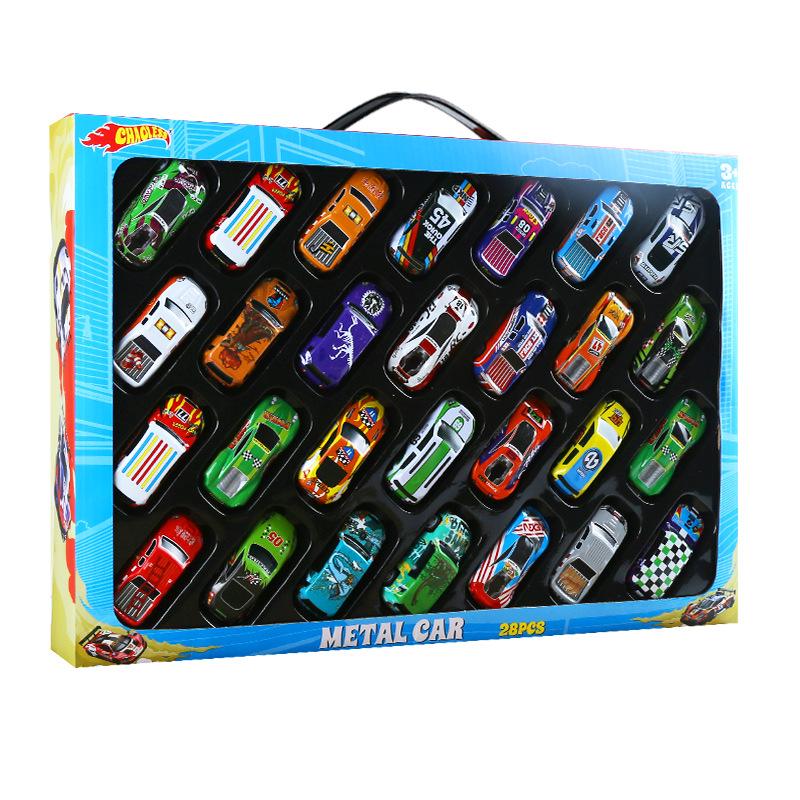 28 Pull-back Small Car Gift Box - Racing Car Model Toy for Boys, Children's Day & Birthday Gift