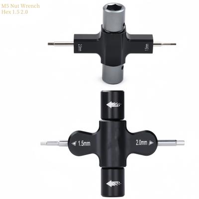 M5 Schraubenmutter-Schlüssel mit Einweglager 1,5 mm 2,0 mm Sechskant-Schraubendreher für RC FPV Racing Drohnenmotor Propeller Lösewerkzeug