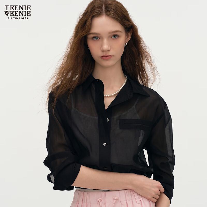 Teenie Weenie Women's Basic Bear Button-Up Shirt