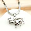 Collana Ciondolo Elefante Intelligente Tema Foresta Animale Acciaio Inossidabile Placcato Oro Catena Unisex Gioielli