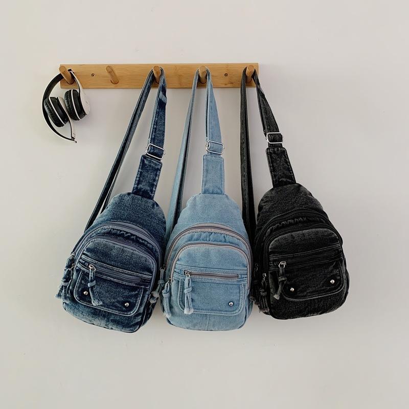 Denim Bag Women Chest Bag Crossbody Bag