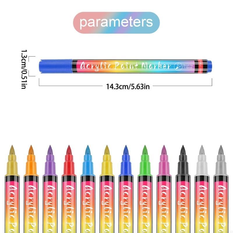L74D 12 Couleurs Marqueurs Lavables pour Colorier les Animaux pour Chiens Chats Stylos d'Art Ensemble Brosse de Toilettage pour Chats Fournitures pour Animaux