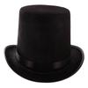 Black Magician Jazz Hat Classic Top Hat Polyester Felt Unisex Fedora Party Hat for Stage Performance