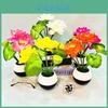 Planta de Lótus Artificial Flor Artificial com Artesanato de Plastisol Para Decoração de Casa e Ideias de Presente
