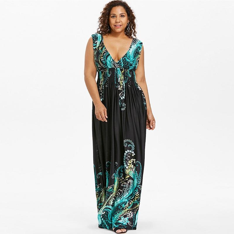 Elegant Women Dress Sleeveless V Neck Evening Party Gown Maxi Long Dress