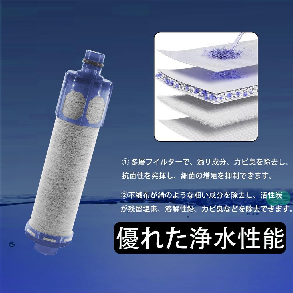 Water Filter Cartridge Compatible with JF-K22-C. LIXIL (INAX) Water Filter Faucet Replacement Cartridge. Premium Type. Removes 15+2 Substances. Cerami