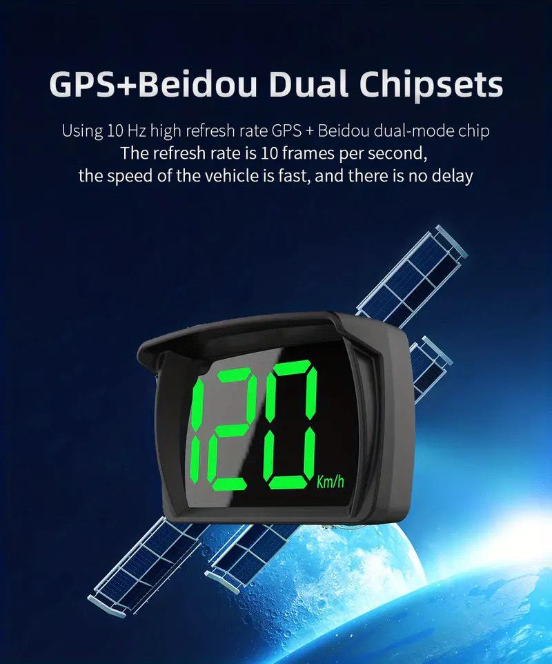Beidou GPS Vehicle HUD Head-Up Display with Speedometer (KM/MPH) - Cross-Border Version