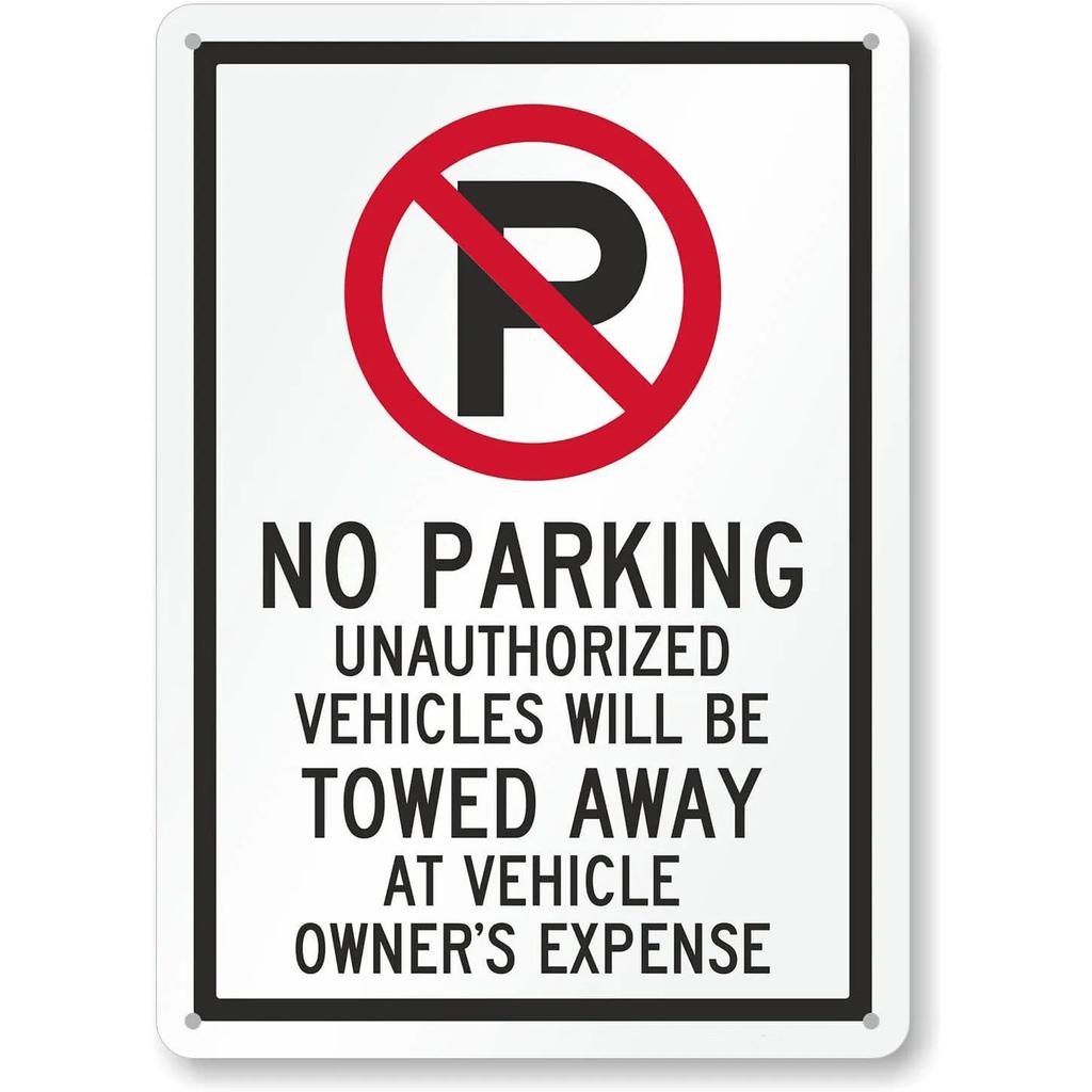 Vintage No Parking Anytime Metal Tin Signs Posters Plaque Iron Painting Decoration for Garage Outdoors Home Club Bar Wall Decor
