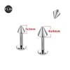 F-136 Titanium Internal Thread Lip and Ear Studs - Cone Shape Devil Piercing Jewelry