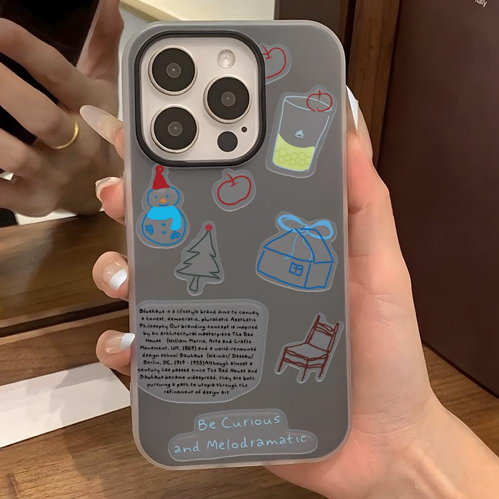 Malovaný kryt na telefon pro iPhone 15 11 13 14 pro 15 16 Pro Max 12 13 16 Pro Roztomilý Módní Vtipný Kryt na telefon se šňůrkou Nejnovější Doporučení Top prodeje